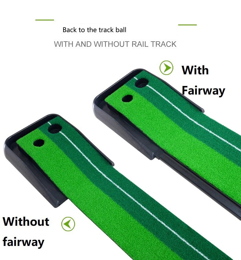 Portable Golf Green Putter Trainer Ball Return 2.5M/3M Golf Putting Indoor Practice Track Golf Training Aids For Beginner Portable Golf Green Putter Trainer Ball Return 2.5M/3M Golf Putting Indoor Practice Track Golf Training Aids For Beginner