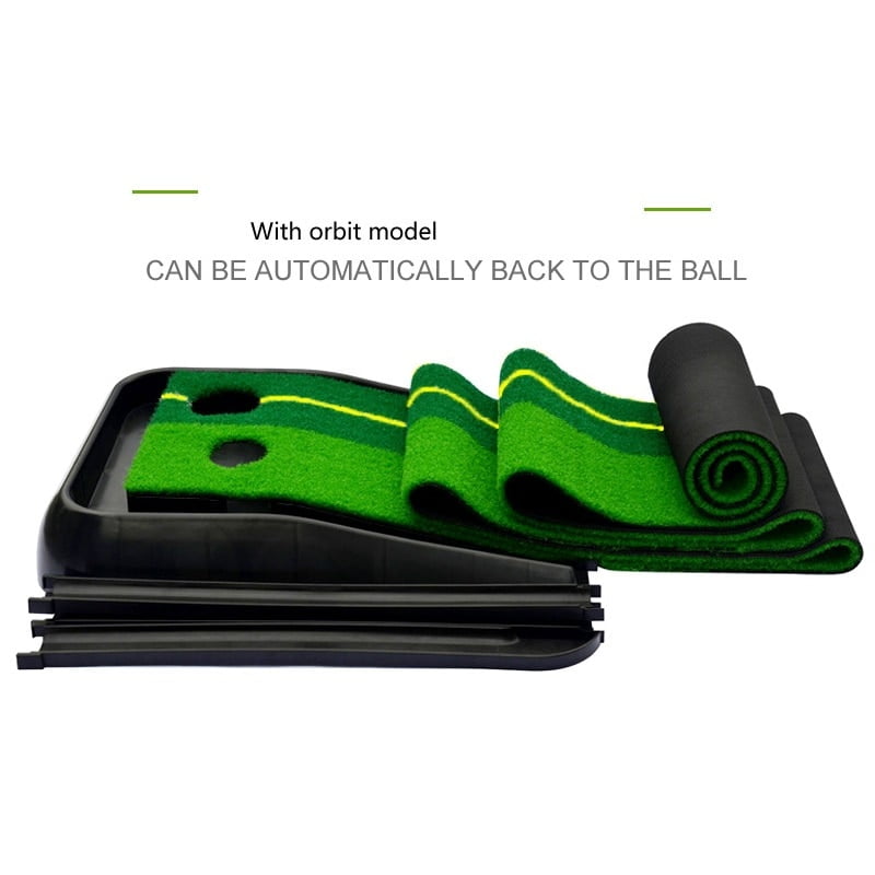 Portable Golf Green Putter Trainer Ball Return 2.5M/3M Golf Putting Indoor Practice Track Golf Training Aids For Beginner Portable Golf Green Putter Trainer Ball Return 2.5M/3M Golf Putting Indoor Practice Track Golf Training Aids For Beginner